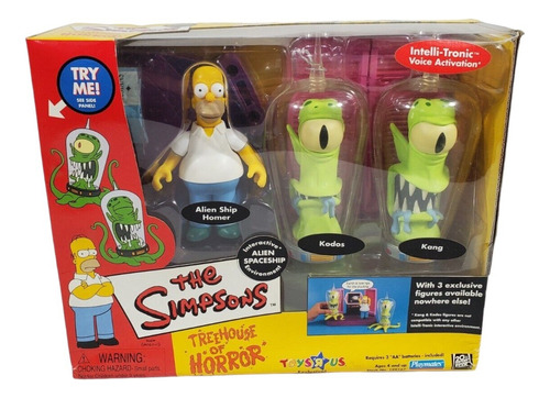 Los Simpsons Escenario Playmates Horror - Homero Kang Kodos (Usado)