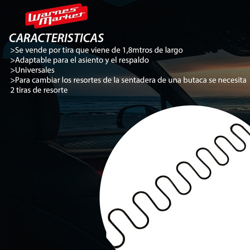 Imagen 2 de 7 de Resorte Universal Butaca P/ Ford Vw Peugeot Renault Bmw Mb