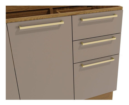 Gabinete P/ Pia Cozinha Balcão Botanic M624 C/ 2 Portas E 3