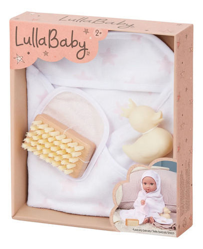 Conjunto Set De Baño Toalla Para Bebote Muñeca Rosa Lby7686z
