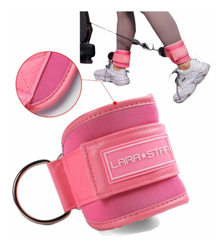 Grillete Para Tobillo Gym Entrenamiento De Glúteo Pu Rosa 