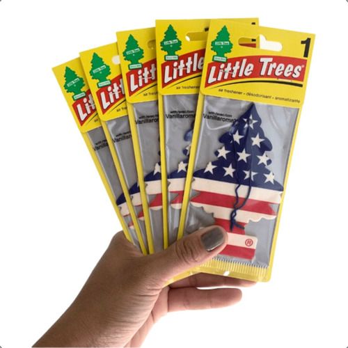 5 Uni Aromatizantes Little Trees Cheirinho Carro Vanilla