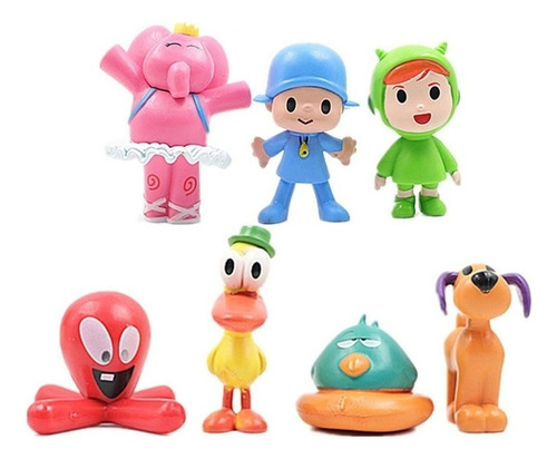 7pcs Pocoyo Zinkia Figura Modelo Juguete Regalo For Niños