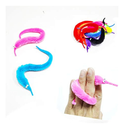 Shengsen 64 Piezas De Juguetes De Gusanos Peludos,