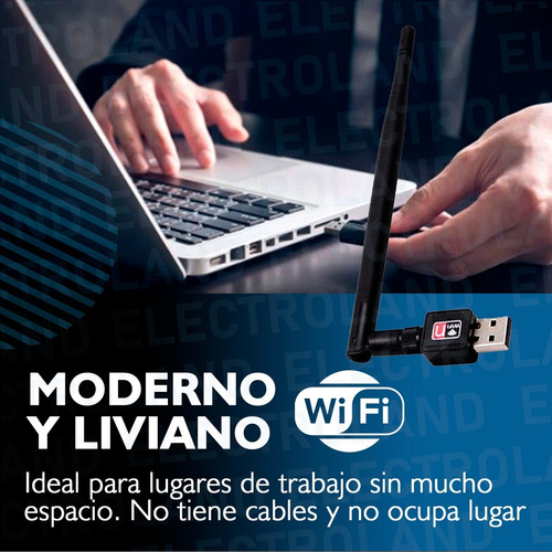 Imagen 7 de 10 de Wireless Antena Receptor Wifi 1200mbps Usb Pc Notebook