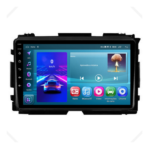 Multimidia Honda Hrv 16/21 9p Android Carplay 2/32gb Voz
