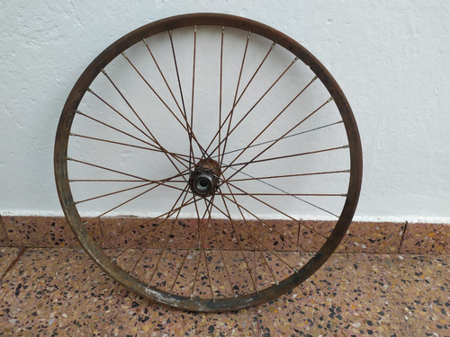 Rueda De Bicicleta Antigua, Para Restaurar O Decoración 