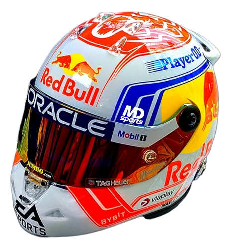 Casco Formula 1 Max Verstappen Redbull 2023 Schuberth 1:2
