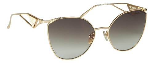 Prada Spr 50zs Zvn-3d0 Irregular Pale Gold Brown Gradient (Usado)