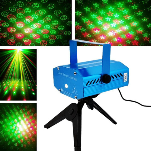 Laser Holográfico Led 5v Pisca Pingo Pontinhos Balada Azul