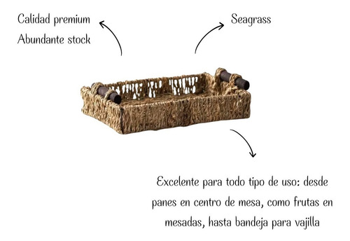 Bandeja/servilletero Chico Seagrass Natural