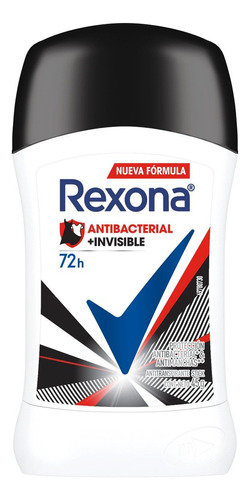 Desodorante y Antitranspirante Rexona Antibacterial + Invisible 45g