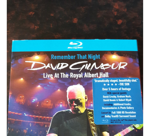 Blu Ray David Gilmour Remember That Night Live At The Royal