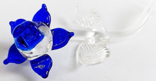 Imagem 2 de 3 de Estatueta Flor Em Vidro Cristal De Murano Lampwork 11cm Novo