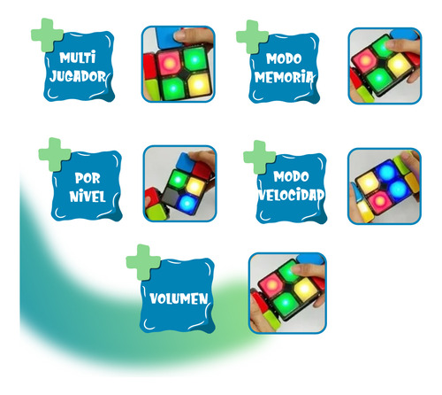 Juego De Memoria Y Agilidad Musical Con Luz Juego Destreza