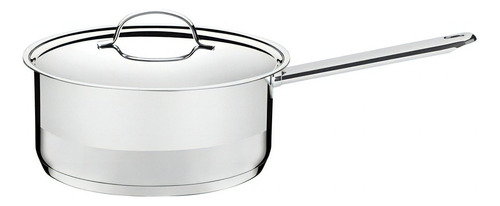 Olla Tramontina Professional de acero inoxidable fondo triple con tapa plana detalle satinado 24 cm 4,7 L