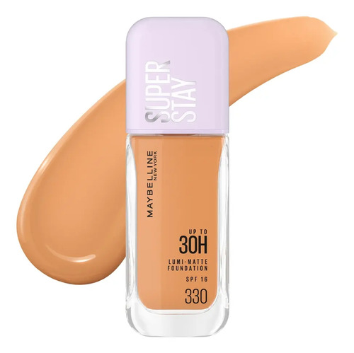 Maybelline Super Stay Lumi Matte Base de Maquillaje Líquida, Alta Cobertura con Acabado Mate Luminoso, Tecnología Lightwear 30H de Duración, Tono 330, 35ml