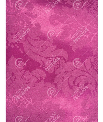 Tecido Jacquard Rosa Pink Medalhão 3m X 2,8m Para Decoração