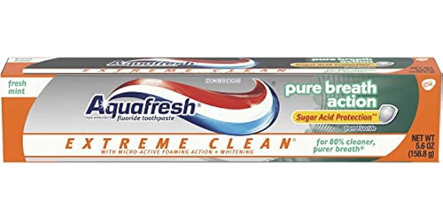 Aquafresh Extreme Clean Pure Breath Action, Menta Fresca, 5.
