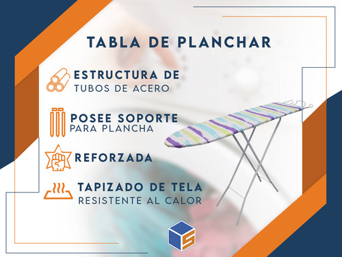 Tabla De Planchar Grande Altura Regulable Reforzada Plegable