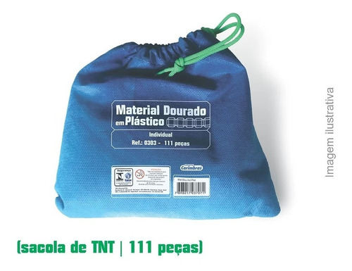 Imagem 1 de 3 de Material Dourado Individual Plástico (111 Peças) Tnt