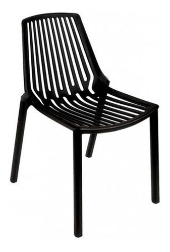 Silla Bamboo Reforzada Plastica Negra Apilable Decohoy Vip