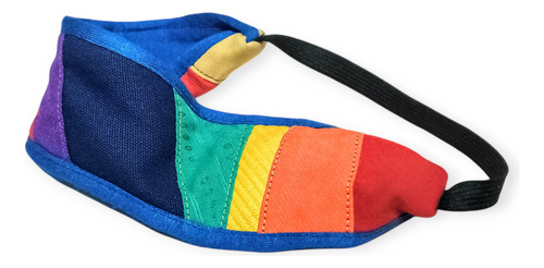 Vincha De Diseño Para El Pelo Tela Lgbt Upcycling Patchwork Lgbt Borde Azul