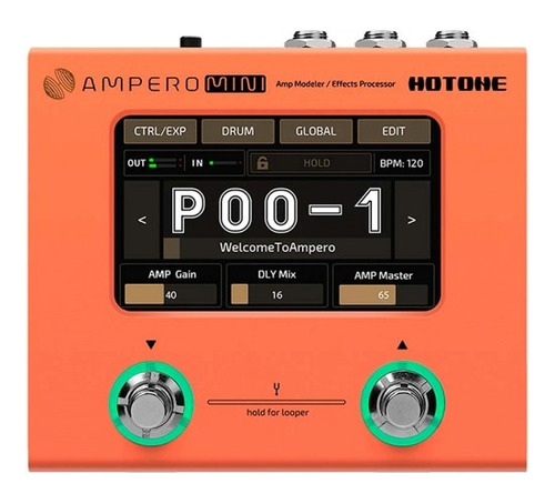 Hotone Ampero Mini Mp-50 Orange () Cor Laranja