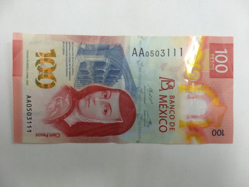 Billete De $100 Pesos Conmemorativo Seríe Aa05 De Colección 