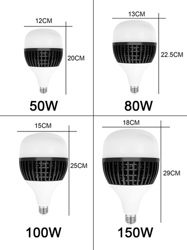 80w Alta Potencia 8000lm Foco Led Base E27 Bombilla 10pz Blanco Frío