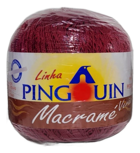 1 Kilo Macramé Pingouin De Algodón 100% Ovillo De 100g Bordó