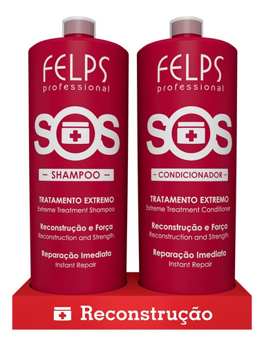 Felps Sos Reconstrução Shampoo + Condicionador 2x1 Litro