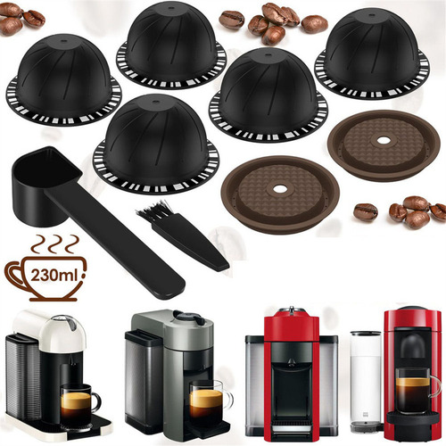 - 5 Cápsulas Vertuo Reutilizables Para Cafetera Nespresso