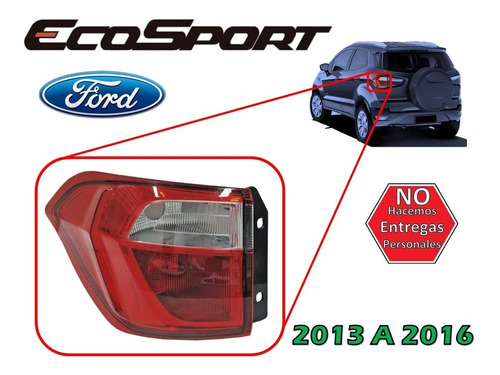 13-16 Ford Ecosport Calavera Trasera Lado Izquierdo Tyc