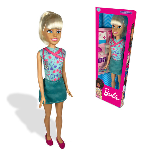 Boneca Barbie Large Doll Médica Com Muitos Acessório Pupee