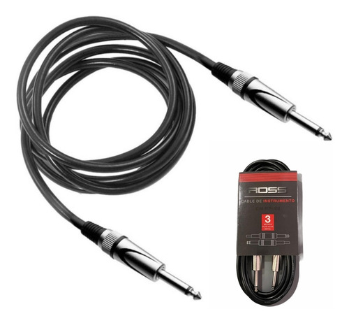 Imagen 1 de 3 de Cable Plug-plug Ficha Metalica Reforzada 3 Metros