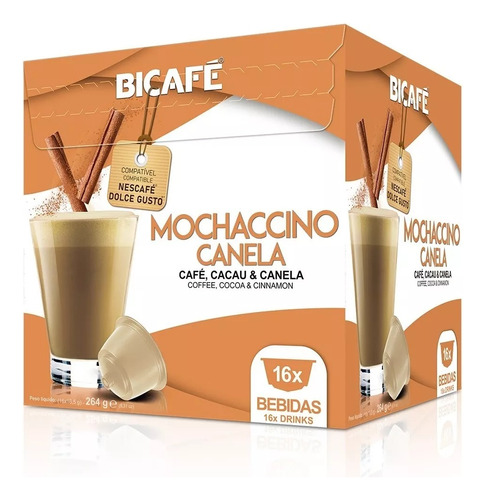 Mochaccino Canela Em Capsulas Compatível Dolce Gusto