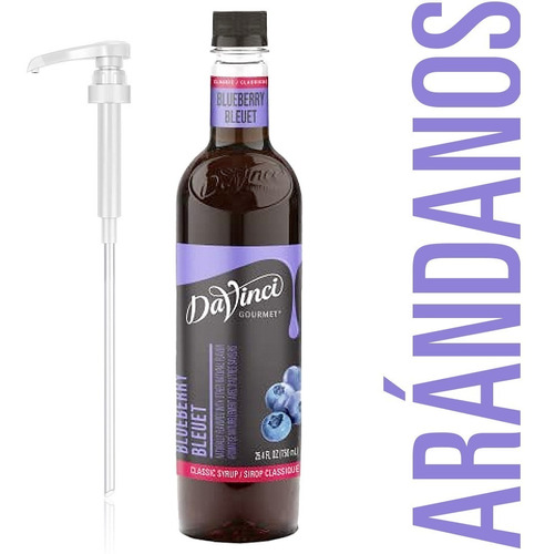 Dispensador Plastico Para Jarabe Sabor Arandanos/blueberry.