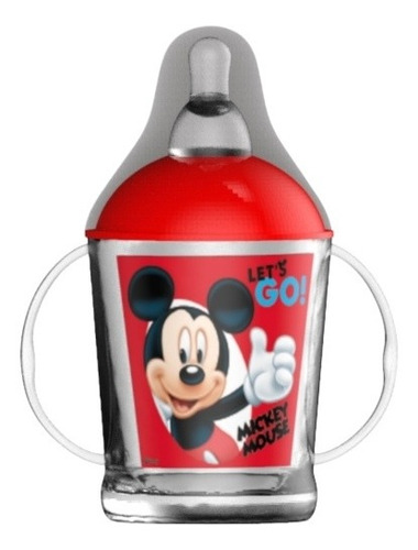 Vaso Con Asas Y Tetina Mickey Mouse Disney Licencia Oficial