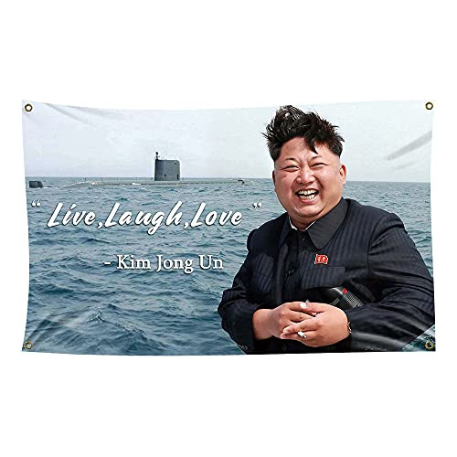 Bandera De Kim Jong Un  Live Laugh Love  De 3 X 5 Pies,...