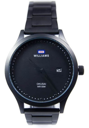 Reloj Hombre Williams W63 Sumergible 50 Mts Negro Calendario
