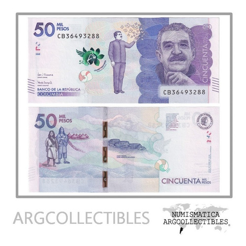Colombia Billete 50.000 Pesos 2019 P-462 Unc