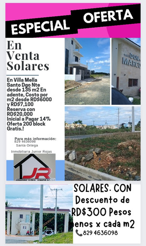 Hermoso Solares De Venta En Santo Domingo Norte, Villa Mella