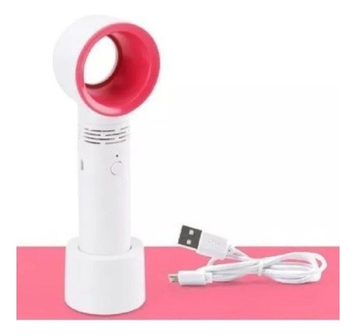 Mini Ventilador Para Maquiagem Recarregável Usb Sem Hélice Cor Variável