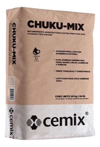 Chukum Recubrimiento Cemix 20 Kg