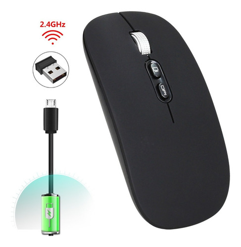 Mause Inalambrico Mouse Recargable 2.4g Ratón Juego Maus
