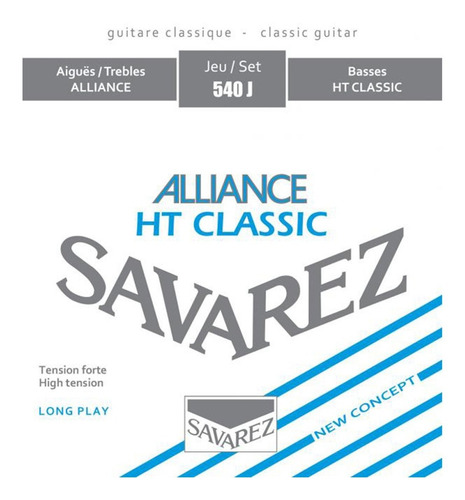 Imagen 1 de 3 de Encordado Clásica Savarez 540 J Alliance High Tension