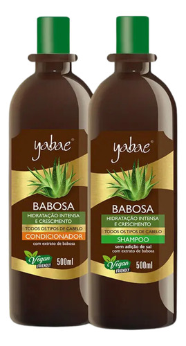 Kit Babosa Força E Crescimento Cabelos Fino Frágeis Yabae