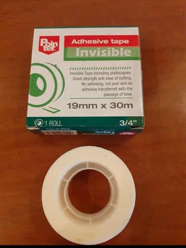 Cinta Adhesive Tape Invisible 19mmx 30mts. De 3/4