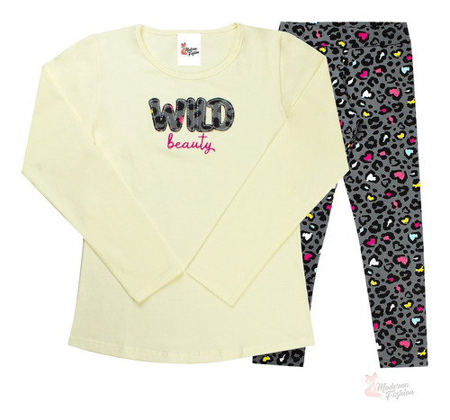 Imagem 5 de 8 de Kit 4 Conjuntos Infantil Feminino Blusa Princesinha Cotton